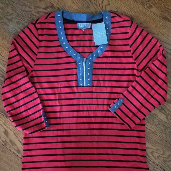 NWT beautiful Laura cotton top, size M - Picture 1 of 10
